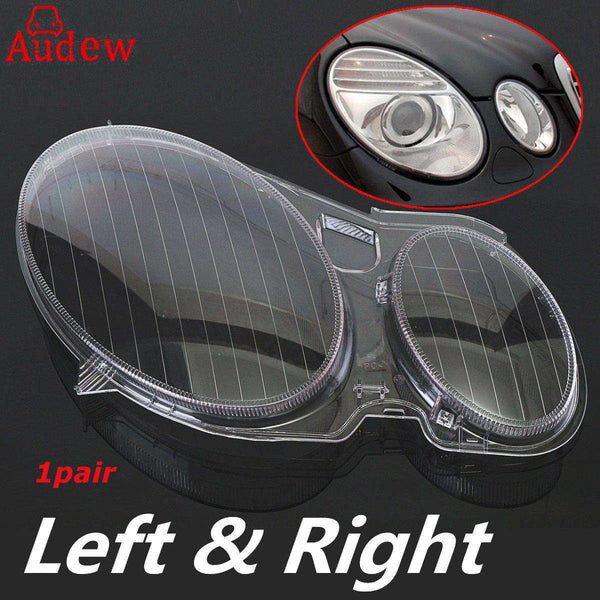 1Pair Car Headlight Lens Clear Lens Headlamp Cover For Mercedes for Benz E320 E350 E280 E300 E500 E550 E CLASS W211 2002-2008