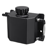 Car Universal 1000ml Silver Black Aluminium Oil Catch Can Tank Reservoir With Drain Plug Easy Draining And Dleaning