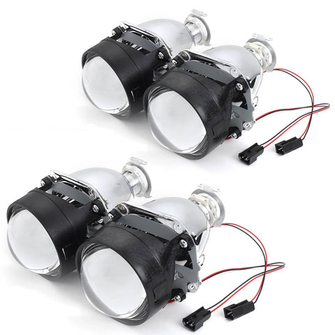 2x LHD RHD 2.5'' for HID Bi-Xenon Projector Headlight Lens Kit Shroud Hi/Lo H1 H4 H7 Auto Car-Styling