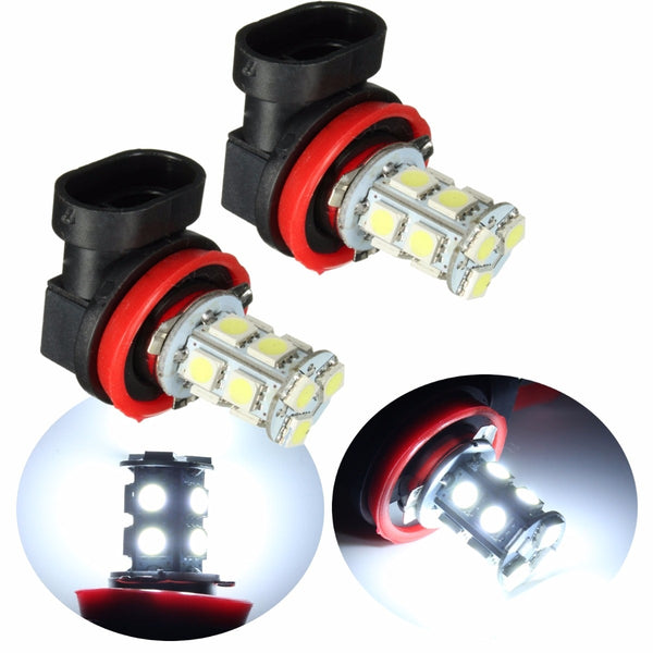 1Pair Super White 6000K H8 H9 H11 LED Car Headlight Fog DRL Driving Light Lamp Bulbs Waterproof Durable Light Bulb