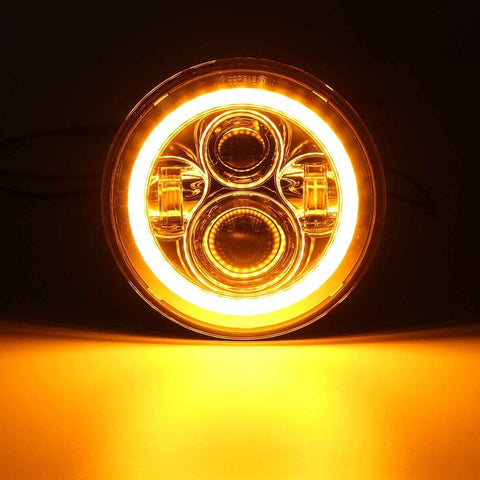 1pcs For Jeep for Wrangler 1997-2016 7inch Hi/Lo Beam LED Halo Ring DRL Signal Lamp Headlights w/ H13 Adapter Harness H4 Wiring