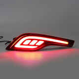 2Pcs Rear Reflector Bumper Lights Tail Lamp Fog Light Red Lens Trail Brake Stop Light For Honda CRV for CR-V 17-18