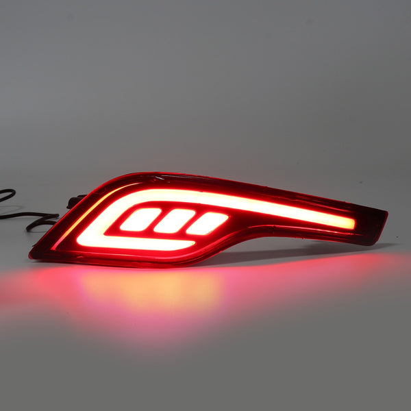 2Pcs Rear Reflector Bumper Lights Tail Lamp Fog Light Red Lens Trail Brake Stop Light For Honda CRV for CR-V 17-18