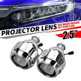 2pcs 2.5inch Car Styling Motor LHD Bi-Xenon Mini Bixenon for HID Projector Lens Shroud Headlight H1