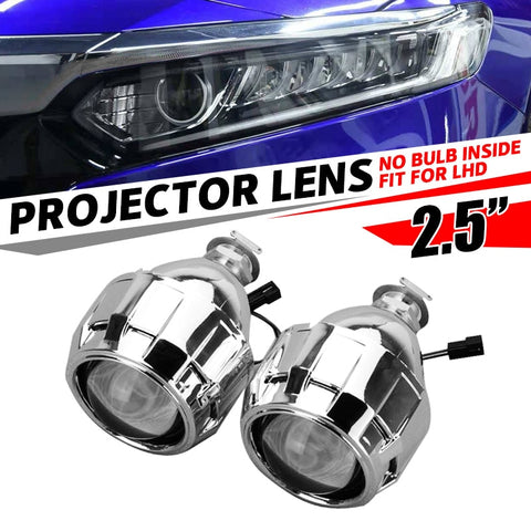 2pcs 2.5inch Car Styling Motor LHD Bi-Xenon Mini Bixenon for HID Projector Lens Shroud Headlight H1