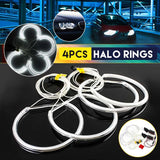 2019 Hot Sell 4pcs 130mm CCFL Angel Eyes Halo Rings Lights Xenon LED White Headlight Bulbs Angel Eye for BMW E36 E39 E46