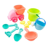 10pcs Children Summer Beach Sand Play Toys Seaside Bucket Shovel Rake Set Children Dredging Tools Classic Toys Dumper Tip Truck