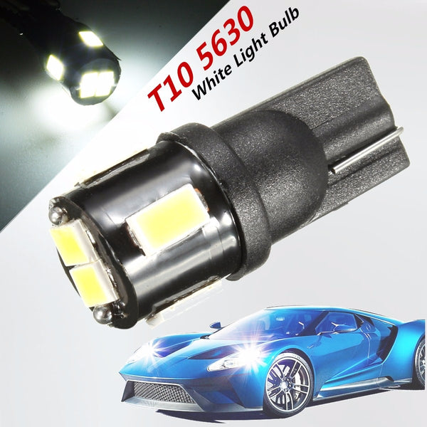 6 SMD T10 5630 DC12V White LED 194 168 175 W5W 2825 192 Car Lamp Light Bulb