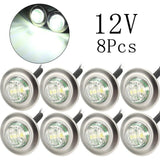 12v 3 LEDs Side Marker Light Lamp Turn Signal Indicator Truck Trailer Amber Red White