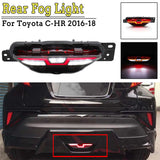 LED Rear Fog Light Brake Tail Light Backup Read White Lamp Bumper Light For Toyota C-HR CHR 2016 2017 2018 3 Functions Lamp